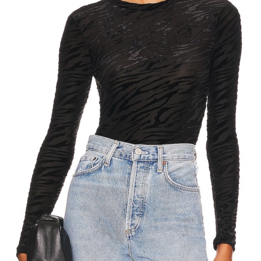 REVOLVE Black Fitted Long Sleeve
